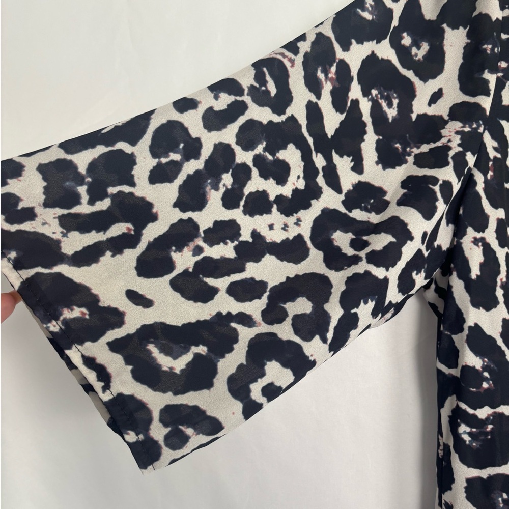 Pink Milly leopard print open-front garment is a lightweight, sheer kimono - Picture 10 of 10
